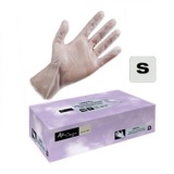 Manusi Unica Folosinta Vinil Cosmetica Marimea S - Airclean White Gloves Vinyl Powder Free S